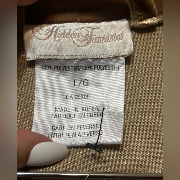 HIDDEN FANTASIES Vintage Velour Robe & Nightgown Set - Picture 10 of 10